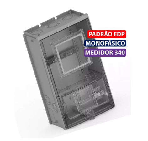 Caixa Medidor MONO Modular com Visor Vidro CVMA42